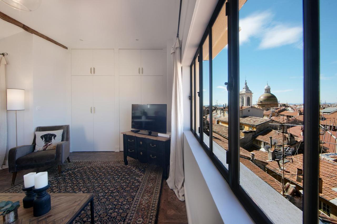 Cocoon Loft - Magnifique Loft Sous Toit, Refait A Neuf, Vues Splendides, Clim, Wifi Daire Nice Dış mekan fotoğraf